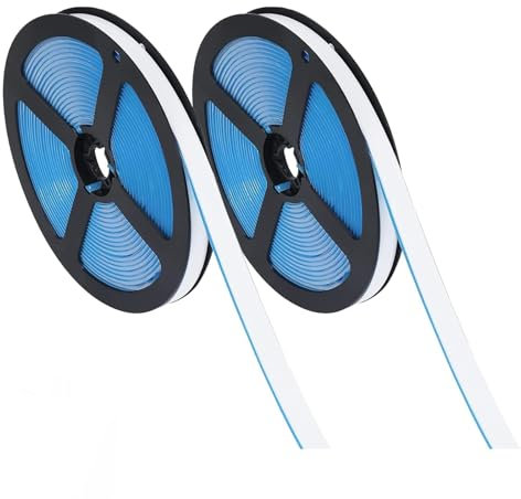 2 Rolls Mildewproof Gap Tape, 6 m Bathroom Sealant Tape, Self-Adhesive Waterproof Bath Sealant Strip, Tile Edging Trim Caulk Strip for Sealing and Decorating Corners,Tile, Sink, Bathtub