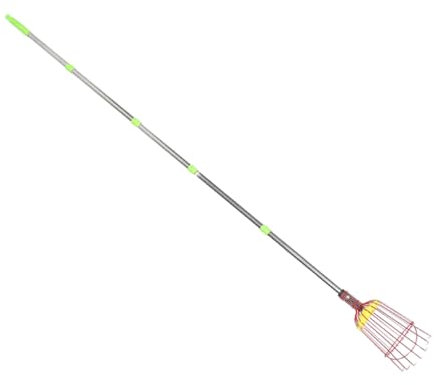 TOGEVAL 1 Ensemble cueilleur de Fruits Arbre fruitier Outil de Jardinage Collecteur de Fruits Cueille-Fruits Robuste Poteau de cueillette de Fruits cueillette des bleuets Acier allié Rouge