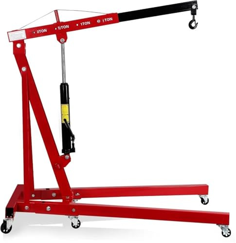 FHSLKXIM Grúa Elevadora De Motor De 2 Toneladas Y 4409 LB, Plataforma Elevadora Plegable De Alta Resistencia, Elevador De Motor, Grúa Hidráulica De Taller con Inclinación, Polipastos Eléctricos