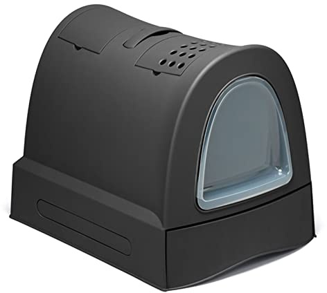 Imac - Lettiera per gatti Zuma, 40 x 56 x 42,6 cm, colore: antracite