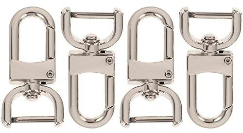 Milisten 4Pcs Swivel Trigger Lanyard Verschlüsse Metall Schnallen Dreh Snap Ring Haken für DIY Handtasche Keychain Schlüsselring Stecker Schmuck Machen Silber
