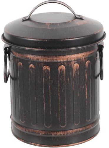 Didiseaon Secchio per La Cenere del con Coperchio Griglia in Ferro Secchio per Il Carbone Contenitori per Carbone in Metallo per La Cenere Calda Piccoli Contenitori per Il