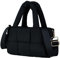 NAARIIAN Puffer Tote Bag Small Damen Satchel Handtasche Crossbody Schultertasche Woven Puffy Purse, Schwarz