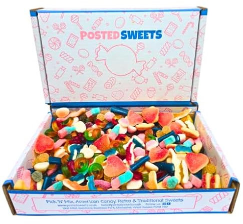 800g Pick & Mix Sweet Box Gift Hamper | Posted Sweets | Perfect For Birthdays for Men, Women or Kids. Fizzy & Gummy Candy