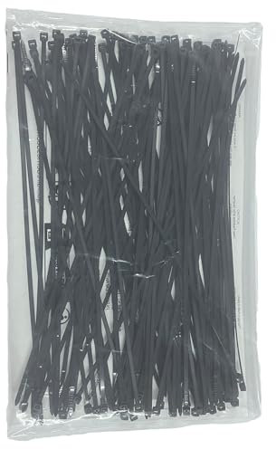 EzySup bridas plastico,grandes y largas,300 mm x 4,8 mm,resistencia a la tracción de 22kg,120 piezas,negras