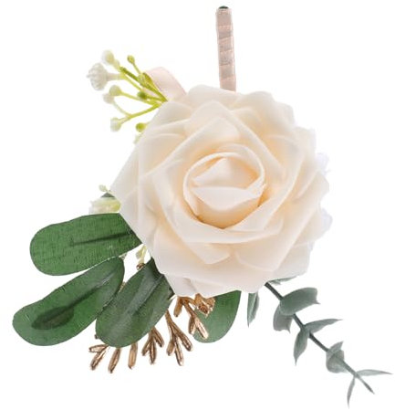 VALICLUD Set Mit Ansteckblume Für Die Braut Und Den Bräutigam – Künstliche Blumendekorationen Für Die Hochzeit Und Elegante Ansteckblume Für Die Tasche Für Männer Und Frauen