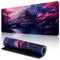 Yimomoyi Kirschblüten Mousepad, 80x30CM Gaming Mauspad mit Genähten Kanten, Mousepad XXL, Verlängertes Großes Mauspad Schreibtischauflage, mit Rutschfeste Gummibasis(05-Sakura)