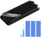 ASTARON M.2 SSD Heatsink 2280 Thin Cooler with Nano Thermal Pads (0.5mm-1mm) NVME M2 Thermal Pad Double-Sided Heat Sink for PC/PS5/Gaming Laptops (Black)