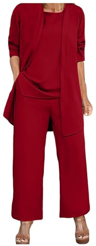 Tailleurs Femme Pantalon Chic Et Elegant Ensemble Ete pour Décontracté 2 Pieces Haut Tailleur Survetement Fluide Tenue D'été Pièces De Style Chinois Femmes Combinaison Soirée Taille Elastique Costume