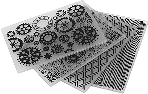 TOPINCN Plantilla de Estampado, Práctica Herramienta Rectangular en Relieve para Hacer Tarjetas, álbumes de Recortes