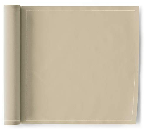 MY DRAP – Rollo de 12 servilletas de tela | 100% Algodón | Reutilizables | 30 x 30 cm | Color Arena | Formato Rollo, en Unidades Precortadas