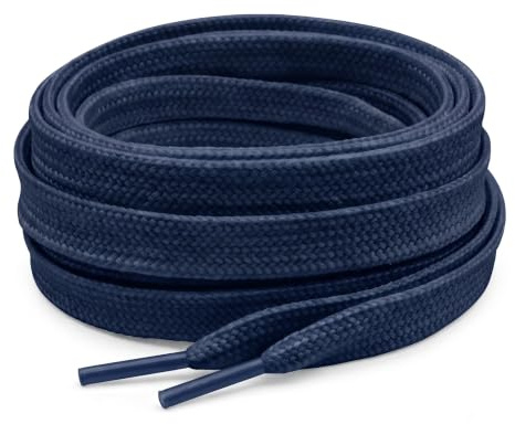 Navy Flat Trainer Laces 120cm - Replacement Shoelaces for Trainers