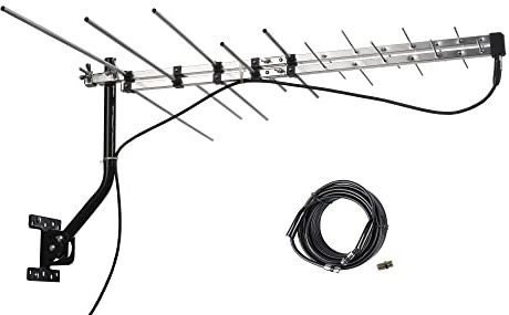 McDuory TV Outdoor Yagi Antenna with Long Range Reception Capacity - Digital TV Antenna Available for Attic or Roof Mount, Long Range Digital OTA Antenna for Clear Reception, 4K/1080P/HD