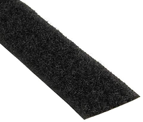 Klebeshop24 Självhäftande kardborreband, endast ögla - färg, längd & bredd valbar/svart, 100 mm x 3 m