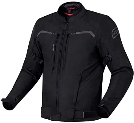 OZONE MOTO Delta IV Veste de Moto Homme | Membrane Imperméable | Protecteurs Coudes et Épaules | 3 Canaux de Ventilation | Éléments réfléchissants | 4 Poches