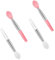 Pennello per Labbra, 4 Pcs Pennello Labbra in Silicone, Mini Pennello per le Labbra Portatile, Applicatore per rossetto, Mini Spazzole per Trucco
