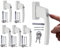 Stahlia Abschließbare Fenstergriffe Aluminium (6 Stück) Weiß ergonomisch Druckknöpfe Balkontürgriff Fenstersicherung Fensterbeschläge Fensterschloss