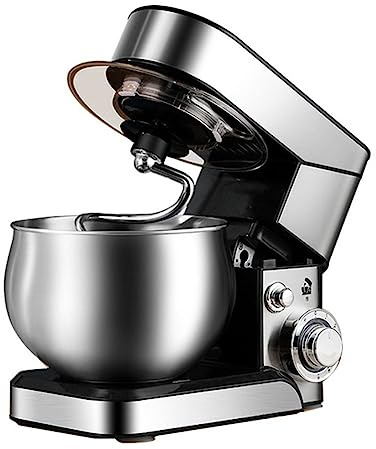 Robot De Cocina Batidora Eléctrica Automática Amasadoras Con Tazón De 5L Con 6 Velocidades Y Ajuste De Pulso Incluye Gancho Para Masa, Batidor Para Mezclar, Batir Y Amasar Horneando Pasteles, Pan ( Si