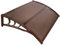 SPRINGOS Marquesina para puerta de entrada curvada, 150 x 75 x 23 cm, techo protector de aluminio y policarbonato