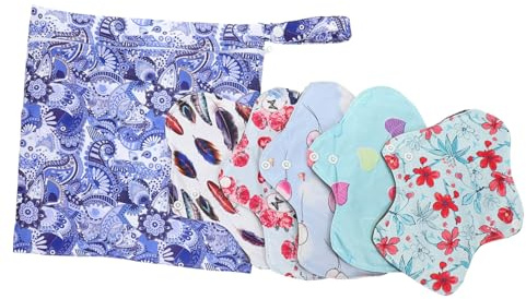 Didiseaon Servilletas Sanitarias De Compresas Menstruales Femeninas Lavables Compresas Higiénicas Absorbentes Para Mujer Uso Diario