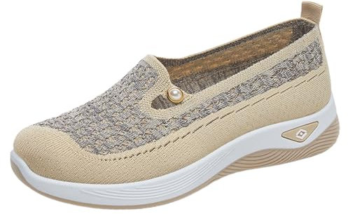 Generisch Zapatos Mujer Ancho K Mocasines - Zapatos de correr para pies anchos ortopédicos ligeros y transpirables Entrenadores cómodos zapatillas de deporte zapatillas de caminar antideslizantes