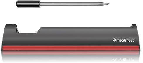 Meatmeet Pro WiFi Wireless Meat Thermometer, Ultra-thin Probe, Smart APP Monitoring, Unlimited Range, IP67 Waterproof, Bluetooth Digital Food Thermometer for BBQ, Grill, Oven, Air Fryers, Kitchen