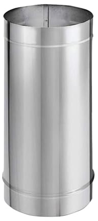 DuraVent DuraBlack 24 by 6 Inches Stainless Steel Single Wall Wood Burning Stove Pipe Connector with Adjustable Length, Silver
