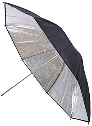 ayex Paraguas Reflector Estudio 101 cm 40 Interior Plateado Exterior Negro Estructura Perla