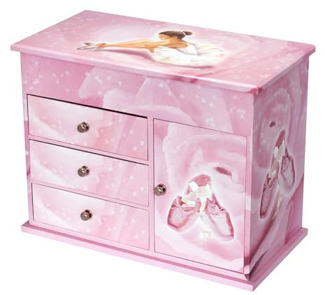 Trousselier Paris TROUS237000 Trousselier - Ballerina - Große Musikschmuckdose - Spieluhr - Farbe rosa