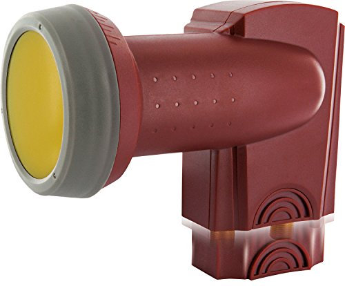 SCHWAIGER 357 Twin LNB Sun Protect Digital résistant à la Chaleur Capuchon LNB Accessoires pour antenne parabolique pour multiswitches Protection Contre Les intempéries Contacts dorés Rouge Brique