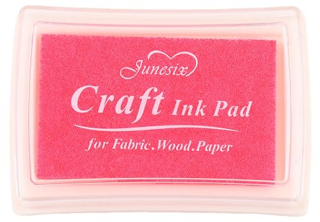 YPSelected Hantverksstämpel bläckdyna för papper trätyg 15 färger tillgängliga för gummistämplar (rosa)