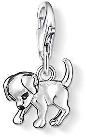 Thomas Sabo Damen Charm-Anhänger Hund Welpe Charm Club 925 Sterling Silber, 1cm, 0885-007-12