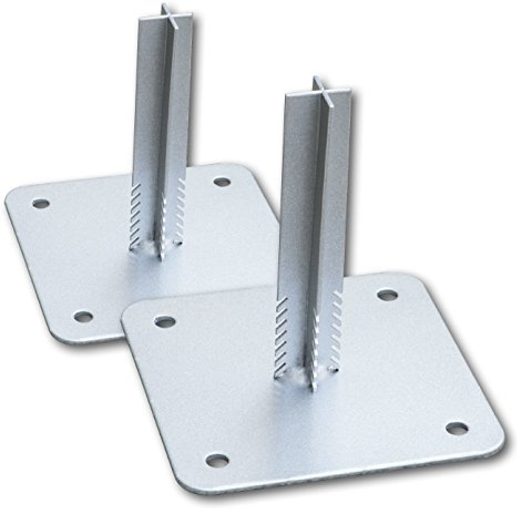 Burg Wächter Montage-Fuß Edelstahl, Standfuß Briefkasten, Füße für Briefkastenständer, Wetterbeständig, BASE Uni 150 Ni