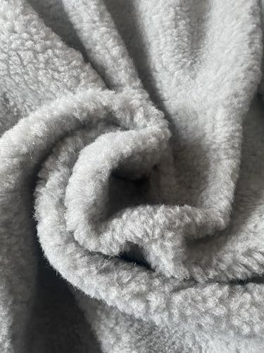 Merino Wool - Manta ligera 100% lana, marcada (gris, 200 x 200)
