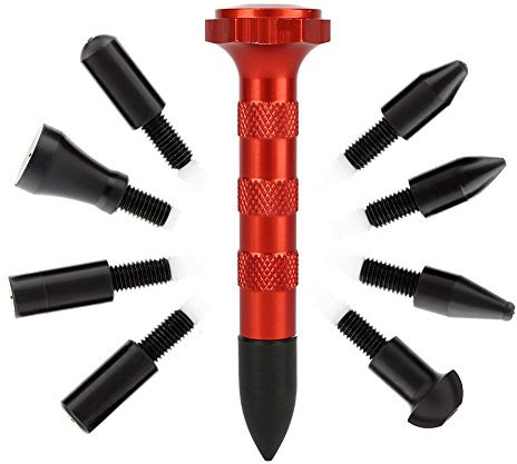 Yosoo Car Auto Tap Down Knockdown Tool Paintless Dent Repair Hail Removal Tools w/9 Heads