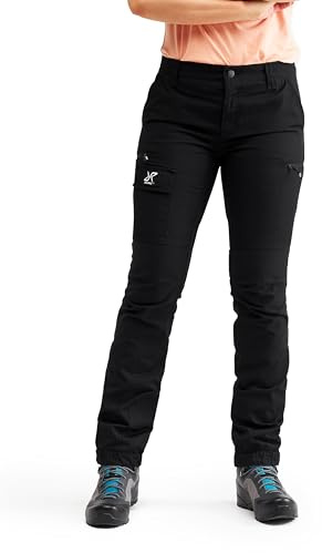 RevolutionRace Women’s Nordwand Pants, Durable Pants for All Outdoor Activities, Jet Black, 2XL