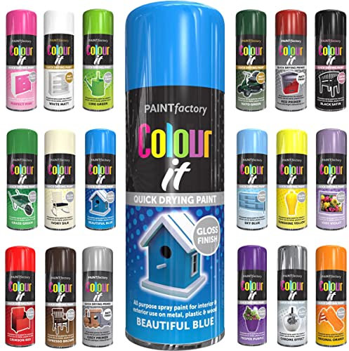 Classic Signature - 1 x All Purpose Beautiful Blue Aerosol Spray Paint 400ml Quick Drying Spray, Fast Dry and Excellent Coverage for Metal, Wood, Plastic and More