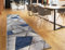 oKu-Tex Teppich | Webteppich | für Wohnzimmer, Flur, Schlafzimmer | Teppichläufer, Brücke | Blau Modern | geometrisches Design | Öko-Tex 100 |Größe 80 x 330 cm, 30161blau080330