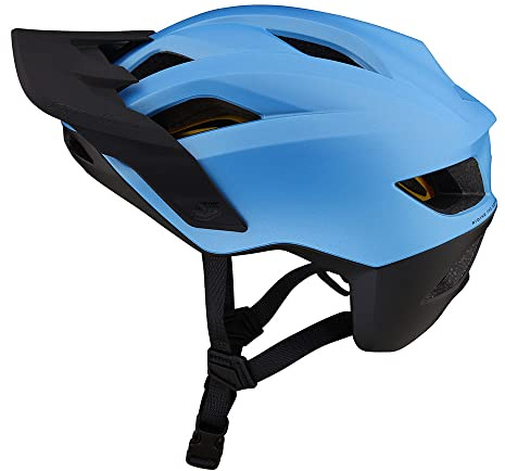 Troy Lee Designs Flowline Bicycle Helmet for Max Ventilation Lightweight EPS Racing Downhill DH BMX MTB - Youth (Orbit-Oasis Blue/Black, OSFA)