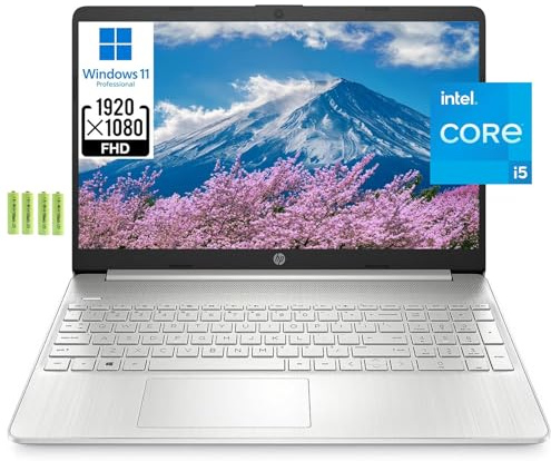HP Windows 11 Pro 15 15.6 FHD Business Laptop Computer,11th Gen Intel Core i5-1135G7, 16GB RAM 512GB SSD, Intel Iris Xe Graphic, Numeric Pad, Long Battery Life, Wi-Fi 5, Bluetooth 4.2, USB, w/Battery
