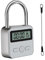 Digitale Zeitschloss, TGKYK Time Lock mit Seil und LCD-Display, USB Wiederaufladbar Intelligentes Zeitschloss, Zeitschloss Vorhängeschloss für Kontrolle Schlechter Gewohnheiten (Silber)