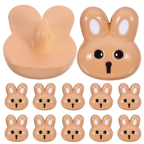 TEHAUX 12Pcs Easter Bunny Buttons Small Resin Rabbit Sewing Buttons for Clothing Coat Cardigan Decorative DIY Craft Accessories