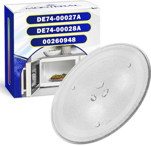 MONTERAL Plato Microondas Universal Ø 255 mm Tiene 3 Fijaciones con Código Original DE74-00027A DE74-00028A para Samsung 00260948 para Bosch