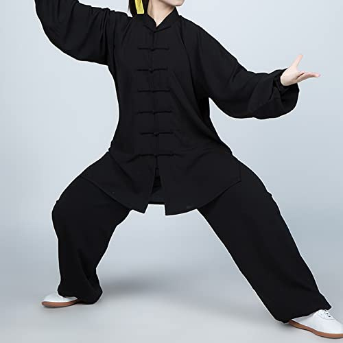 004,M,Womens Tai Chi Clothes Kung Fu Martial Arts Uniform Cotton And Linen for Kungfu Taichi Zen Meditation Martial Arts Wing Chun Breathable Comfortable Casual Daily Wear Clothing