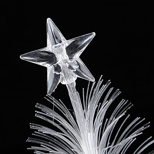 Haofy LED Fiber Optic Christmas Tree Lamp, Effect Desktop Decoration, Colorful with Base for Indoor and Outdoor Use