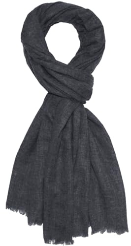 LORENZO CANA - Sciarpa Uomo in 100% Cashmere, Morbida e Leggera, Pashmina in Cashmere, Antracite 7869711