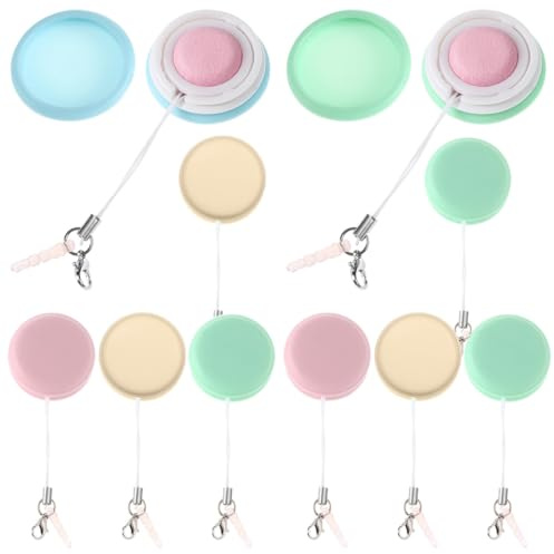 HAMPPLIES Paquete de 10 Paños Limpiadores de Lentes de Gafas y Pantalla de Teléfono, Ligeros, sin Rayar, Silicona y Llavero Decorativo Superficie Delicada Color Aleatorio