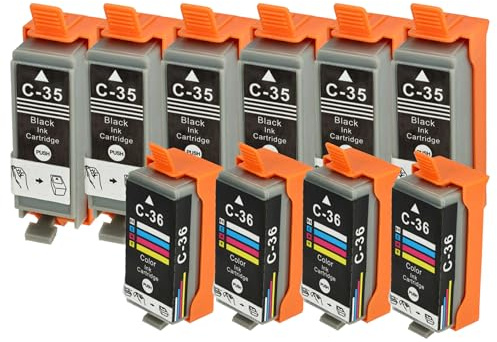 vhbw 10x Tintenpatronen kompatibel mit Canon Pixma IP110, IP100P, ip100, IP100v Drucker (Kompatibel)