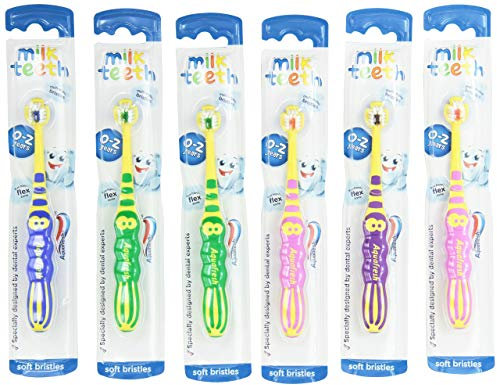 Aquafresh Toothbrush for Kids, Milk Teeth Toothbrush for Children 0-2 Years, Soft Bristles, Pack of 1