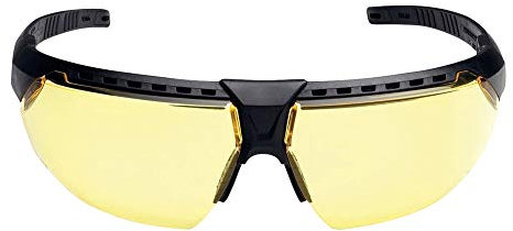 Honeywell H94221 Avatar Schutzbrille, Gelb Sichtscheibe, Schwarz Rahmen, Beschlagschutz HydroShild